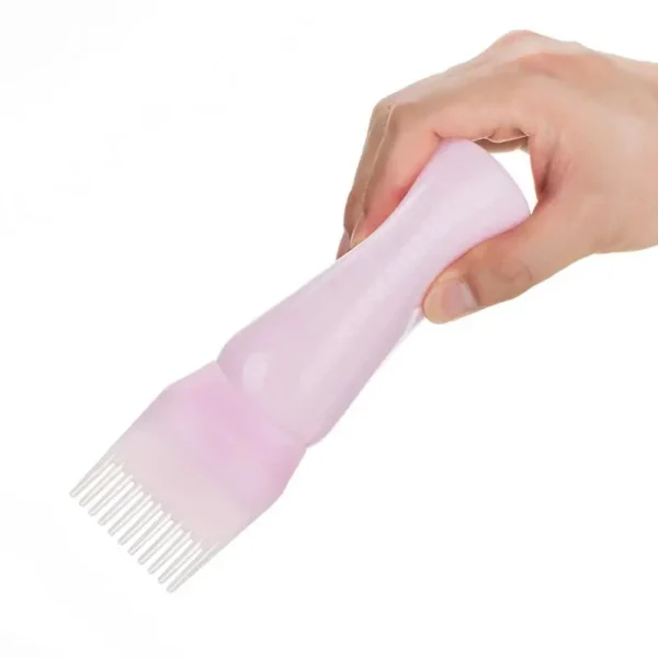 120ml Multicolor Plastic Hair Dye Refillable Bottle Applicator Comb Dispensing Salon Hair Coloring Hairdressing Styling Tool 2