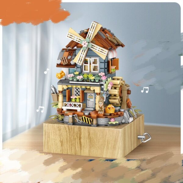 Windmill House Music Box Creative Gift - Image 3