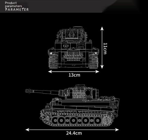 Tiger Tank Model Electric Remote Control Children's Puzzle DIY Assembled Building Block Toys - Image 8