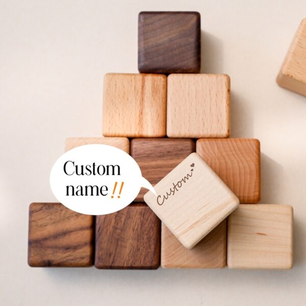 Baby Memorial Milestone Photo Souvenir Wooden Square Decoration - Image 6