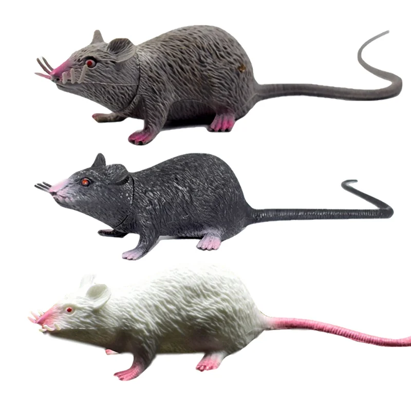 Fake Small Rat Lifelike Mouse Model Prop Scary Trick Prank Toy Horror Halloween Party Decor Practical Jokes Novelty Funny Toys 1