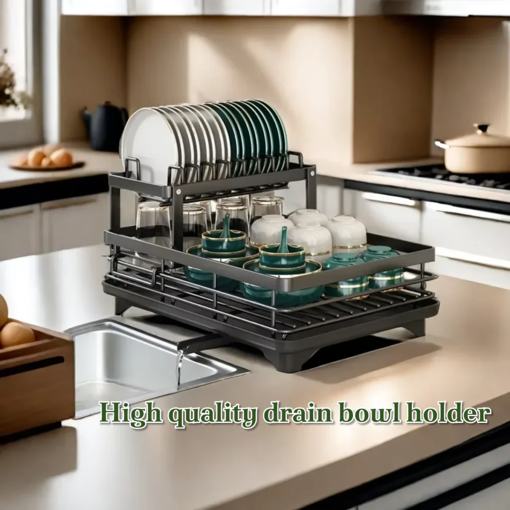 2024 Dish Drying Rack Kitchen Adjustable Stainless Steel Cutting Board Organizer Dish Bowl Drainer Storage Rack Kitchen Utensils 1