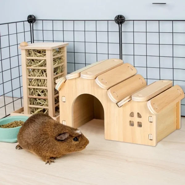 Pet Hamster Toys Wooden Bridge Seesaw Swing Toys Small Animal Activity Climb Toy DIY Hamster Cage Accessorie 2