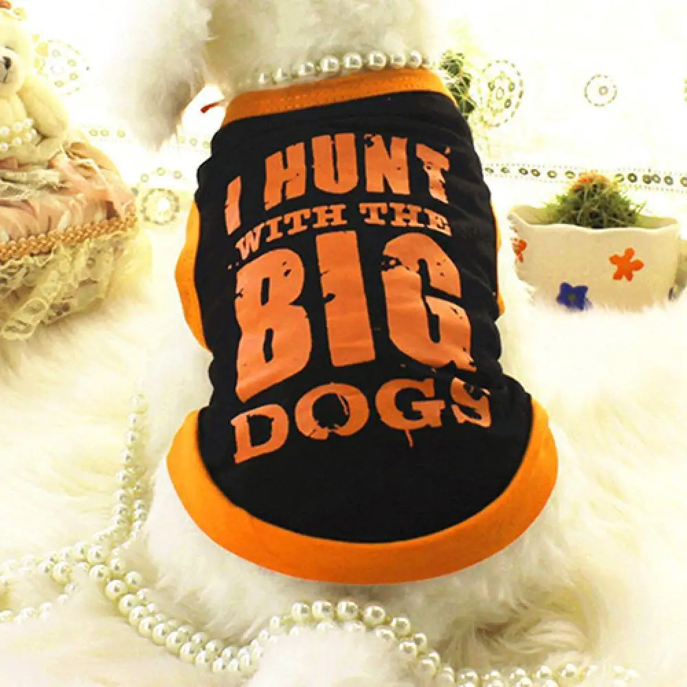 Pet Dog Cosy Summer Vest Clothes Sports Style Big Letters T-shirt Tops Apparel Puppy Dog Clothing Dog Shirt Vest Pet supplies 1