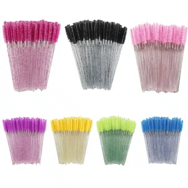 5/50 PCS Disposable Silicone Gel Eyelash Brush Comb Mascara Wands Eye Lashes Extension Tool Professional Beauty Tool For Women 1