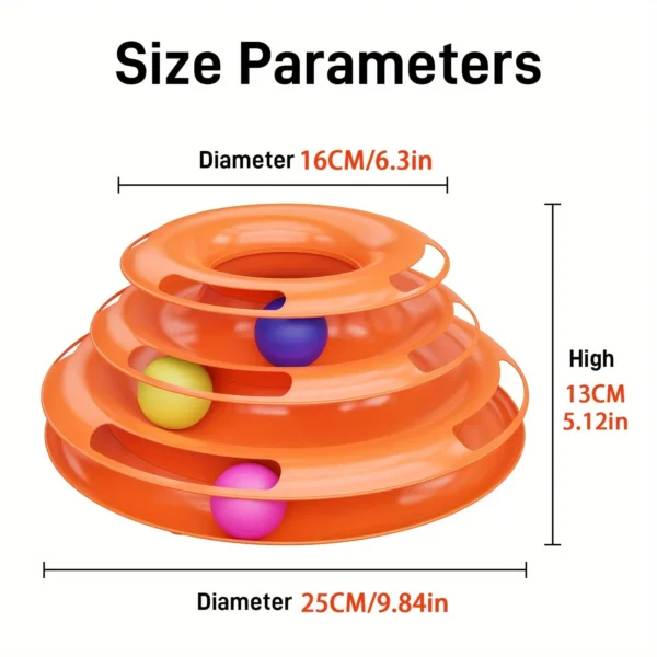 Cat Four Layer Turntable Toy Educational Play Track Tower Cat Teaser Toy For Indoor Cat Interactive Supply 2