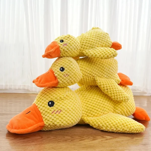 Pet Plush Toy Dog Calming Duck Stuffed Duck Toys Chew Toy Squeaky For Puppy Pet Teeth Cleaning Chew Pillow Toy Pet Supplies 5