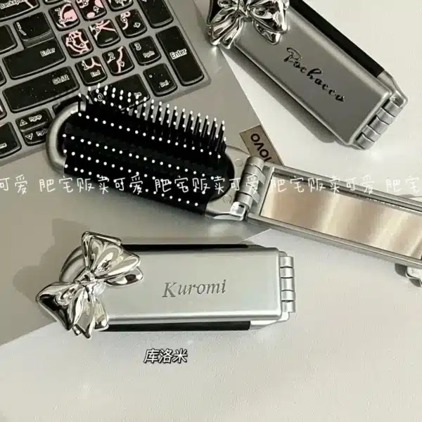 Sanrio Hello Kitty Comb Kuromi mymelody Pochacco Action Anime Figures Portable Fold Airbag Comb Girl Travel Shopping Articles 5