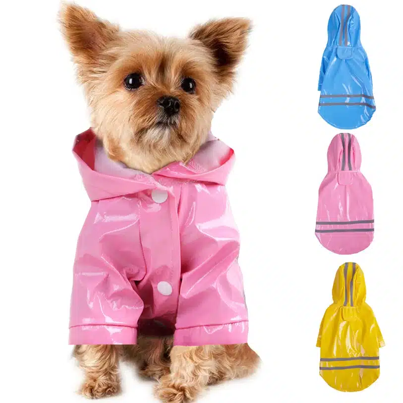 Summer Outdoor Puppy Pet Rain Coat S-XL Hoody Waterproof Jackets PU Raincoat for Dogs Cats Apparel Clothes Wholesale 1