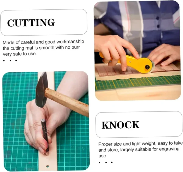 A3 A4 A5 PVC Cutting Mat Workbench Patchwork Sewing Manual DIY Knife Engraving Leather Cutting Board Single Side Underlay 2