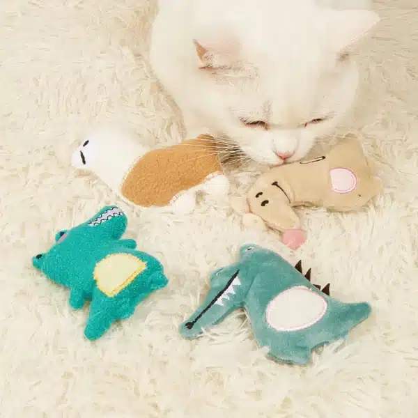 Cats Toy with Catnip Plush Cat Toys for Kitten Teeth Grinding Thumb Pillow Chewing Toy Claws Thumb Bite Pet Accessories 5