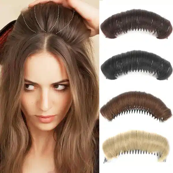 Synthetic Hair Bun Invisible Comb Wig Clip Styling Adds Women's Hair Volume Hair Pads Women's Simple Monochrome Hair Accessories 1
