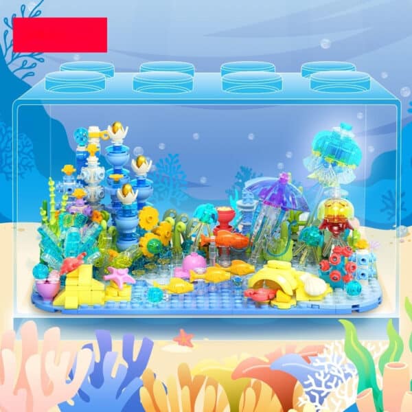 Building Blocks Submarine Creative Ornaments Assembled Toy Girl - Image 2