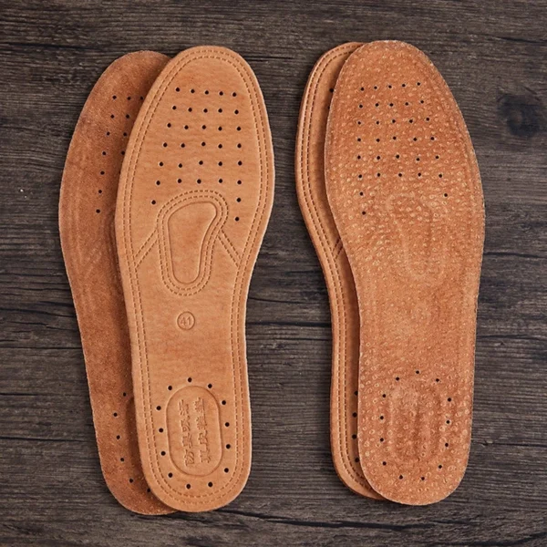 1 Pair Cowhide Insoles For Shoes Men Comfortable Deodorant Casual leather Insole Feet Quality Genuine Leather Flats Shoe Sole 1