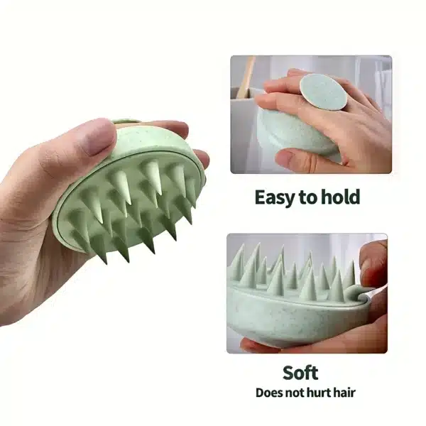 1pc Silicone Shampoo Brush Body Massage Brush Bath Shower Brush Salon Hairdressing Tool Scalp Massage Comb Hair Washing Comb 3