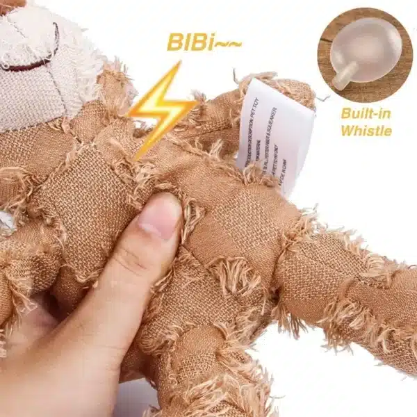 Pet Teddy Bear Soundmaking Toy Plush Interactive Dog Toys Grinding Cleaning Teeth Anti Bite Abreact Plaything Bear Pets Supplies 5