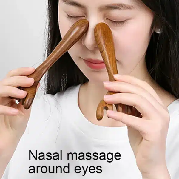 Natural Golden Sandalwood Five-Claw Scalp Massager Gua Sha Tool Back Scratcher Spa Handheld Meridian Massage Comb Hair Care 5