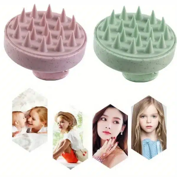 1pc Silicone Shampoo Brush Body Massage Brush Bath Shower Brush Salon Hairdressing Tool Scalp Massage Comb Hair Washing Comb 6