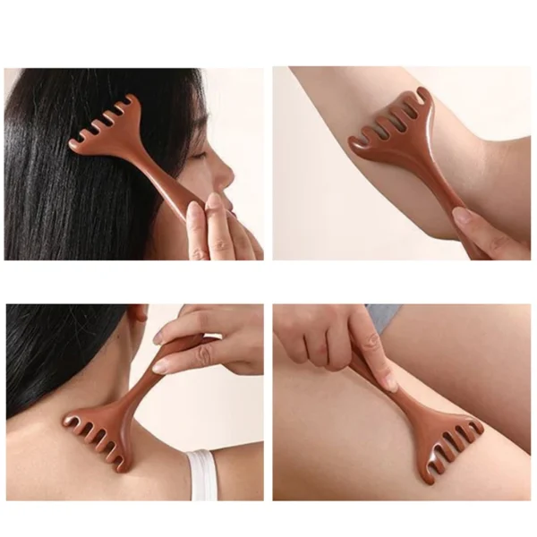 1PC Plastic Five-Claw Scalp Massager Gua Sha Tool Back Scratcher Spa Handheld Meridian Massage Comb Hair Care 6