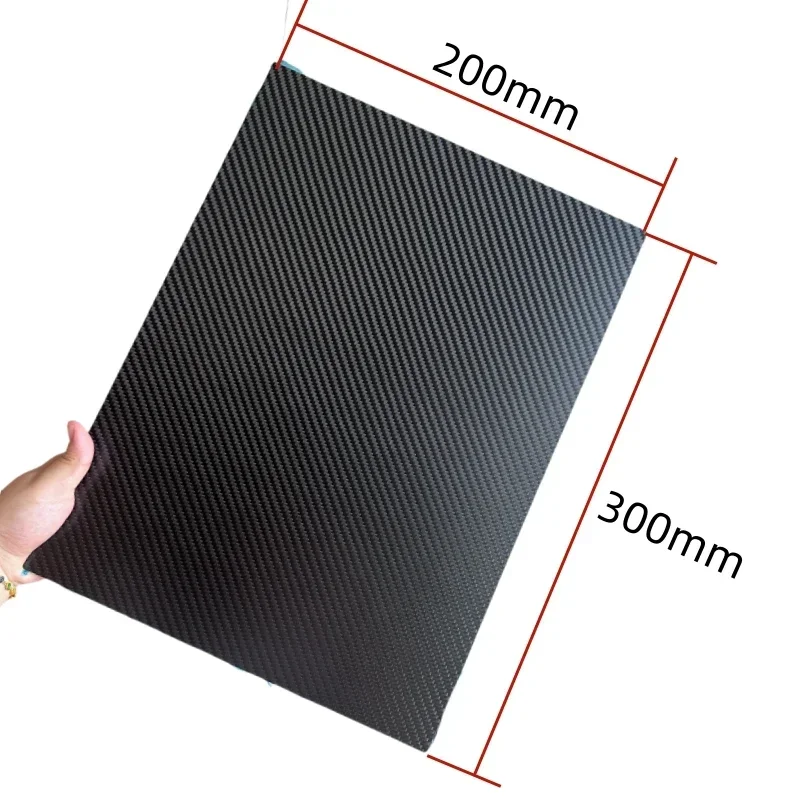 200mm X 300mm 0.5mm 1mm 1.5mm 2mm 3mm 4mm 5mm Carbon Plate Panel Sheets High Composite Hardness Material Carbon Fiber Board 1