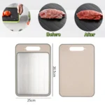 4 in 1 Defrosting Cutting Board Tray with Grater Sharpener Double Sided Chopping Board Frozen Meat Fish Food Tray Meat Tools 1