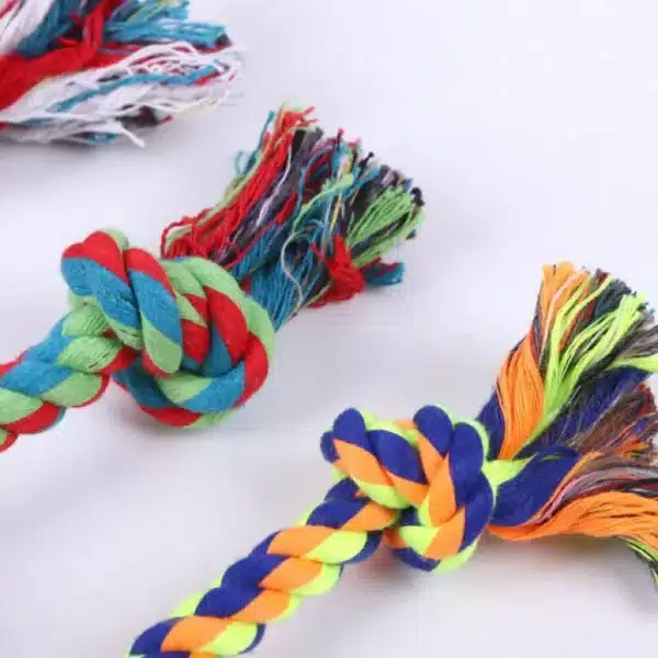 Dog Toy Pet Molar Bite-resistant Cotton Rope Knot for Small Dog Puppy Relieving Stuffy Cleaning Teeth Pet Chew Toys 5