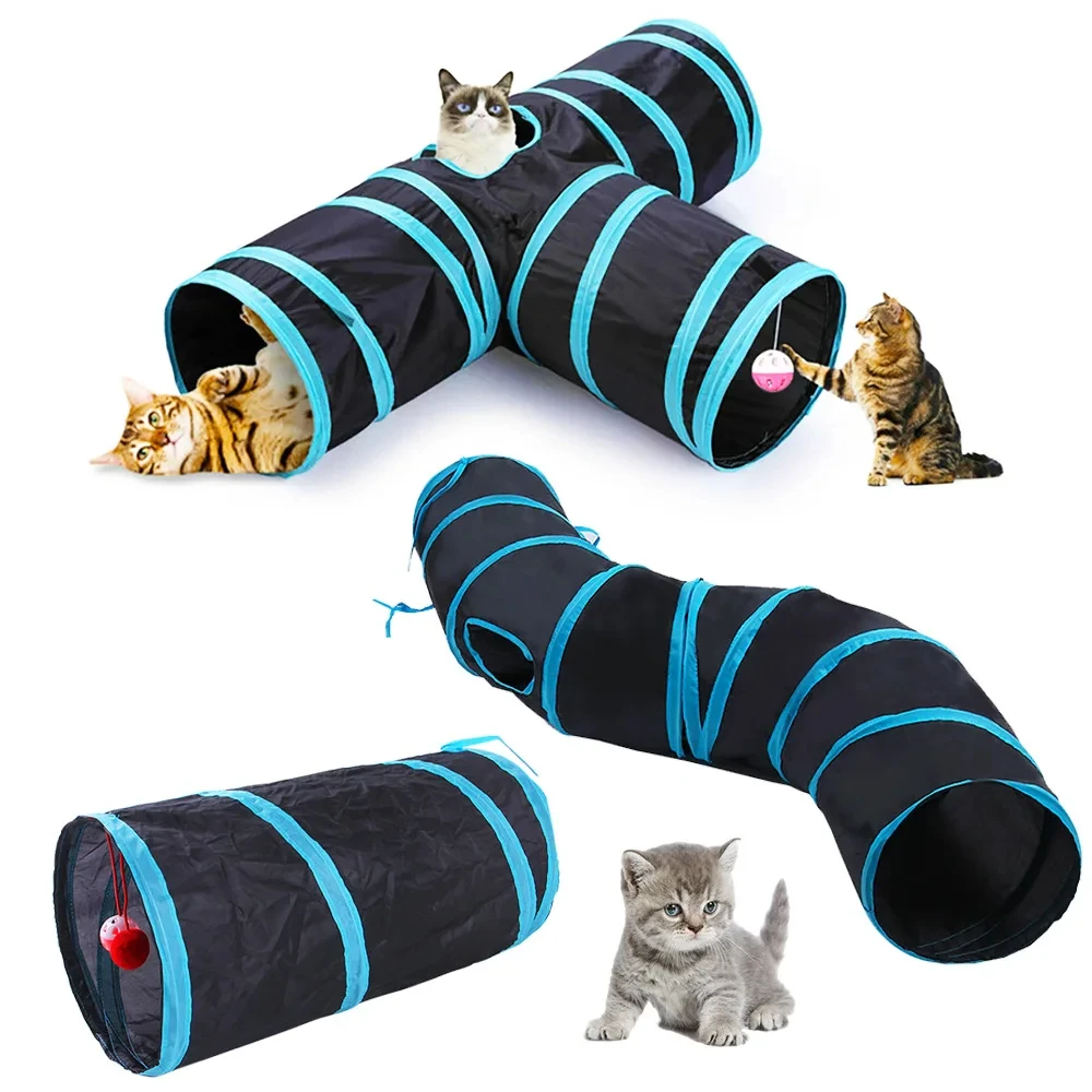 Cat Tunnel Foldable  Pet Supplies Cat S T Y Pass Play Tunnel Cat Toy Breathable Drill Barrel for Indoor loud paper 1