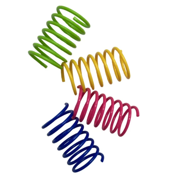16pcs Cat Springs Toys Kitten Coil Spiral Pet Interactive Gauge Plastic Spring Toy Colorful Springs Cat Pet Toy Products 2