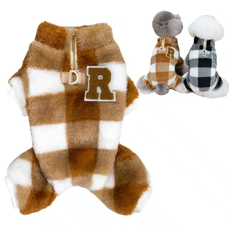 Winter Dogs Jumpsuit Clothes Chihuahua Pug Onesies Puppy Warm Pajamas for Small Mid Dogs Pet Jacket Coat Yorkies Bulldog Apparel 1