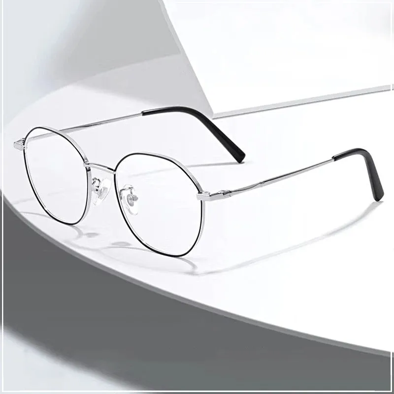 Metal Round Anti Blue Light Glasses Women Men Classic Square Eyeglasses Frames Transparent Computer Glasses Oculos Feminino 1