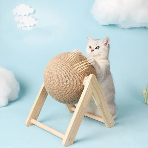 Cat Scratching Ball Toy Kitten Sisal Rope Ball Board Grinding Paws Toys Cats Scratcher Wear-resistant Pet Furniture supplies 3