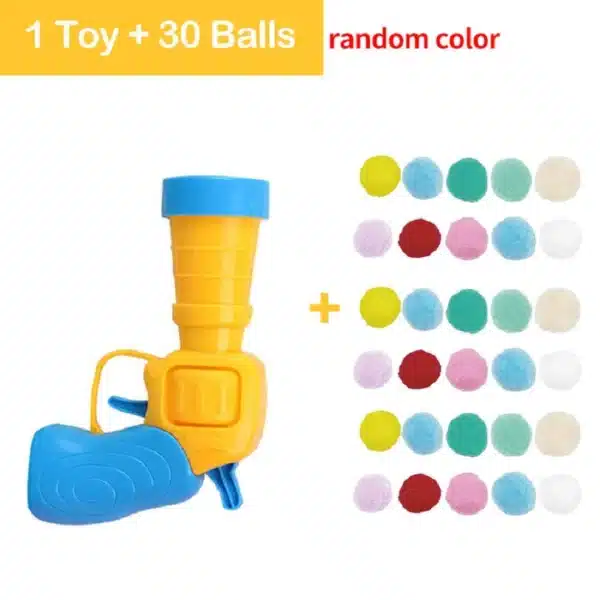 Cat Plush Ball Shooting Gun Relieving Depression Self Hi Silent Ball Cat Toy Plush Ball Micro Elastic Static Sticking Plush Ball 2