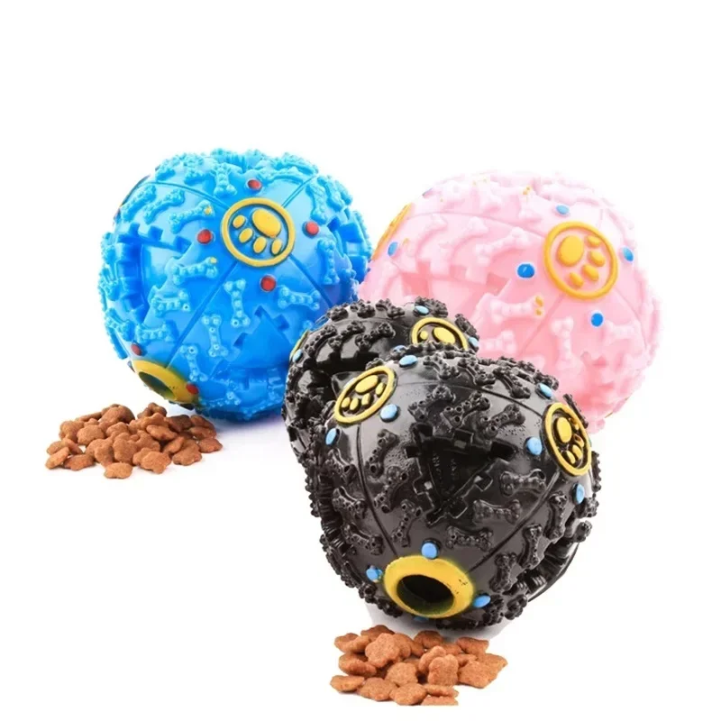 3 Color Squall Ball Pet Food Dropping Ball Pet Puzzle the Toy Dog Toy Sounding Toy Squeaky Ball round 1