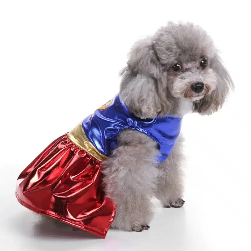 Christmas Dog Apparel Power Paw and Eagle Wonder Women Skirt Suit Dog Costume Jumpsuits for Small Medium Pet Dog Clothing S-XL 1