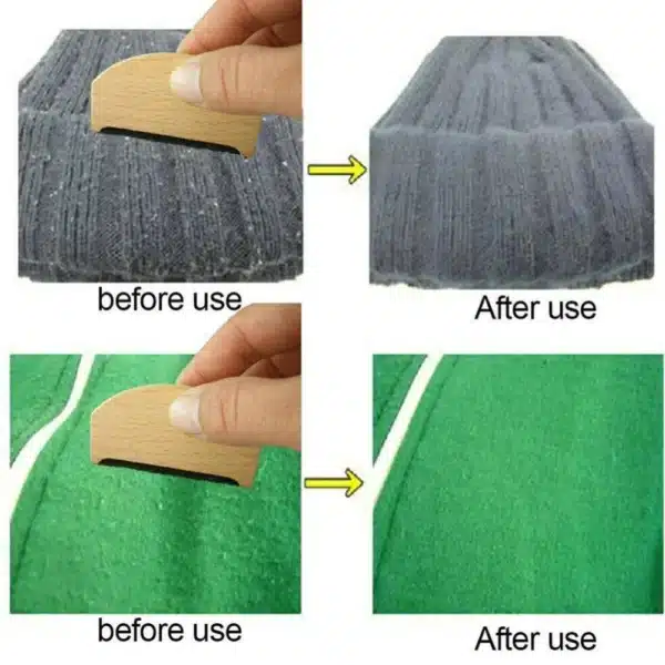 Lint Fur Remover Wooden Epilator Cashmere Sweater Clothes Fluff Fabric Shaver Pilling To Pompom Portable Cleaning Comb Brush 6