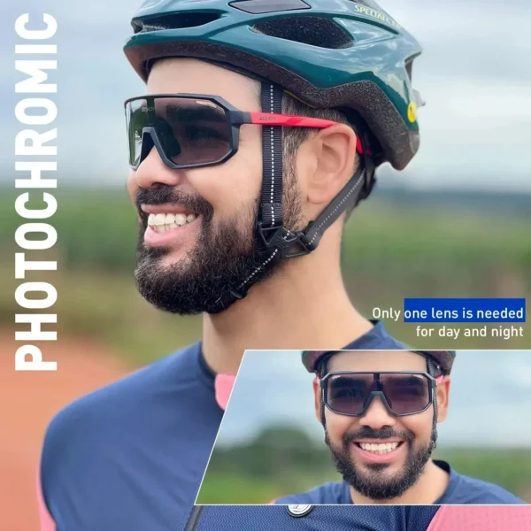 Cycling Glasses Photochromic Sunglasses Men Women Mountain Bike Road Eyewear New Bicycle Riding Outdoor Sports Hiking Goggles 2