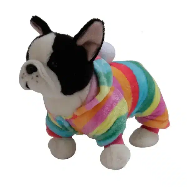 Pet Clothes Flannel Dog Costume Dog Cold Weather Coats Cat Apparel Soft Flannel Doggie Jumpsuit Clothes Pet Four Legged Pajamas 5
