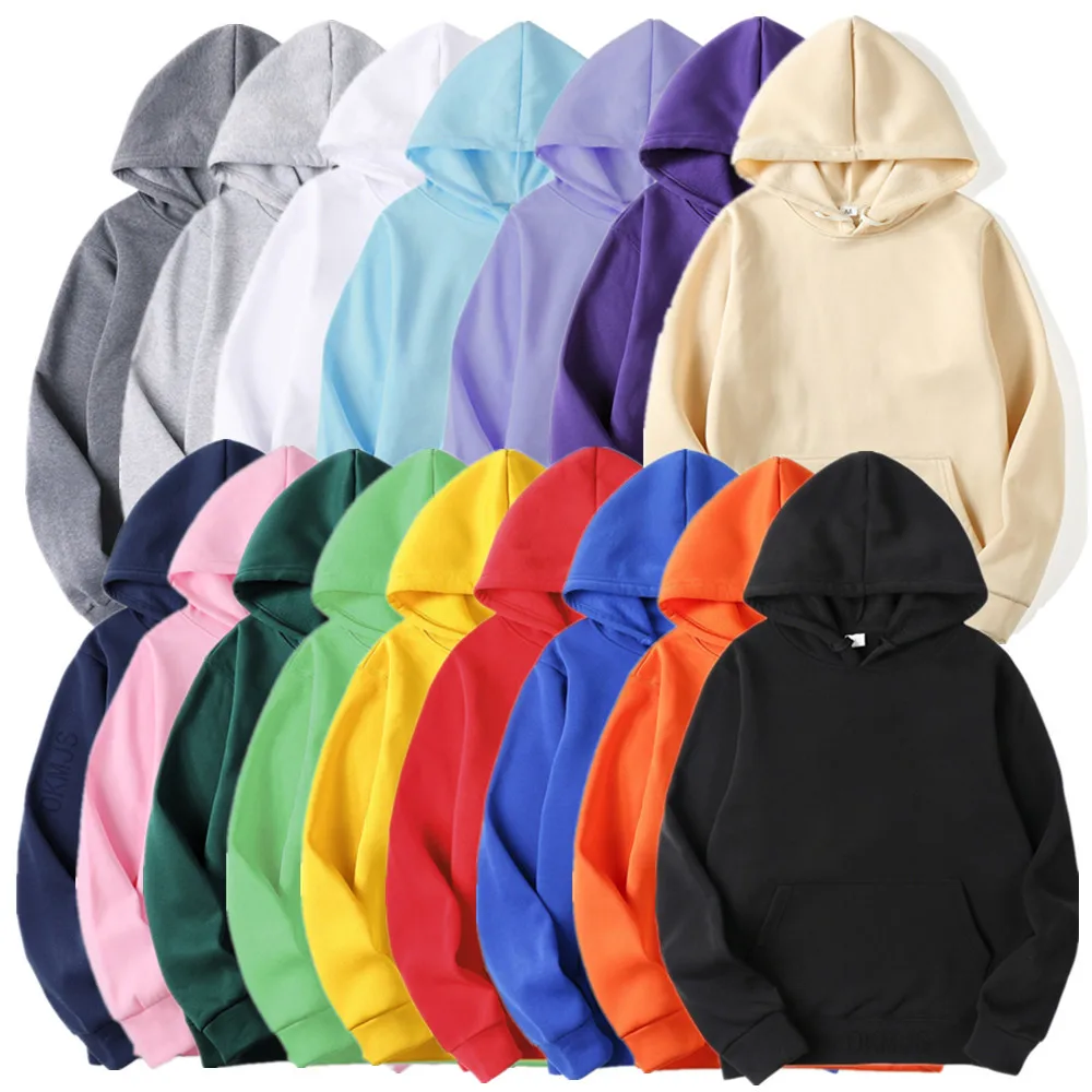 Fashion Men's Women's Hoodies Spring Autumn Winter Casual Hoodies Sweatshirts Men Tops Solid Color Hoodie Sweatshirt Male 1