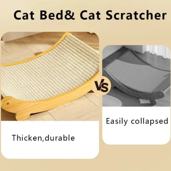 Wooden Cat Scratching Pads Multifuction Cats Sleeping Bed Detachable Wear-resistant Cat Scratch Board Kitten Grinding Cats Toys 4