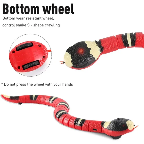 Automatic Cat Toys Interactive Smart Sensing Snake TeaseToys for Cats USB Charging Cat Accessories for Pet Cats  Game Play To 5