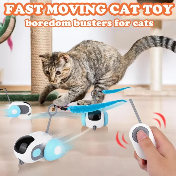 Smart Cat Toy 2 Modes Automatic Moving Remote Controlled Toy Car for Cats Dogs Interactive Playing Kitten Training Pet Supplies 6