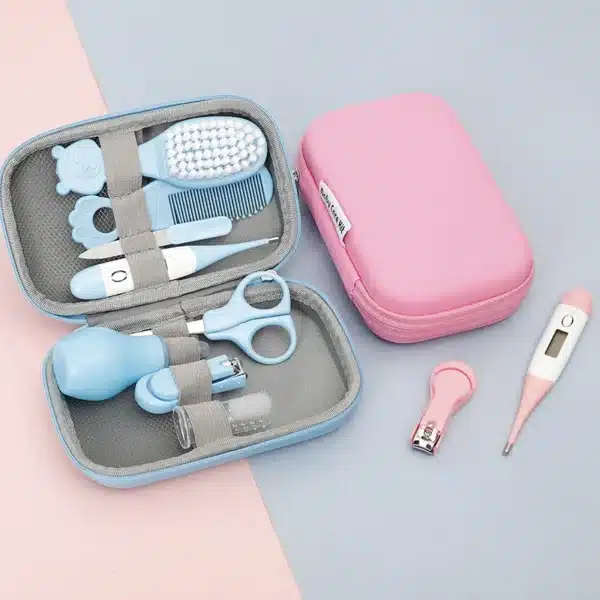 8PCS Child Care Cleaning Set Nail Clippers Comb Massage Soft Bristle Brush Set Kit 4