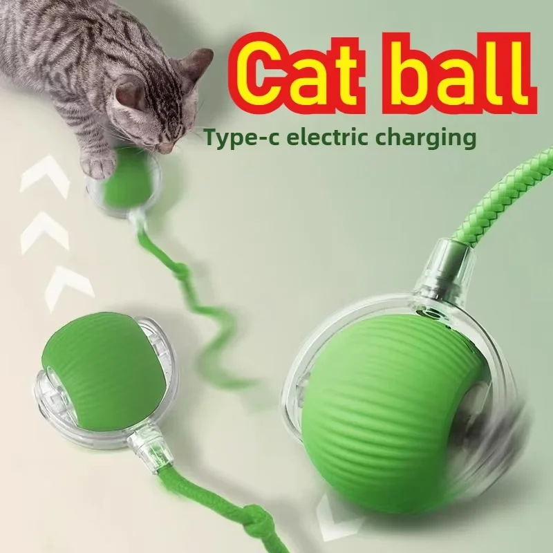 Automatic Rolling Ball Interactive Ball Cat Toys Pet Supplies Electric Dog Training Cat Teaser simulated Rat Rechargeable 1