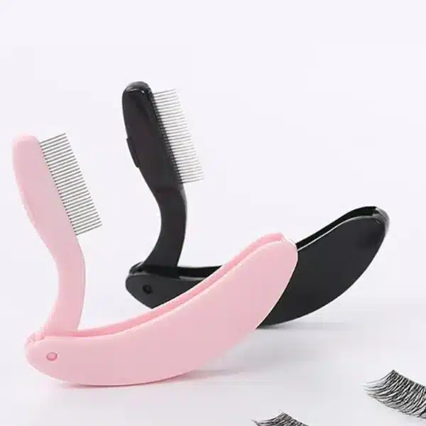Foldable Ultra-fine Stainless Steel Eyelash Brush Lash Separator Eyebrow Eyelashes Extension Comb Eyelash Curler Makeup Tools 4