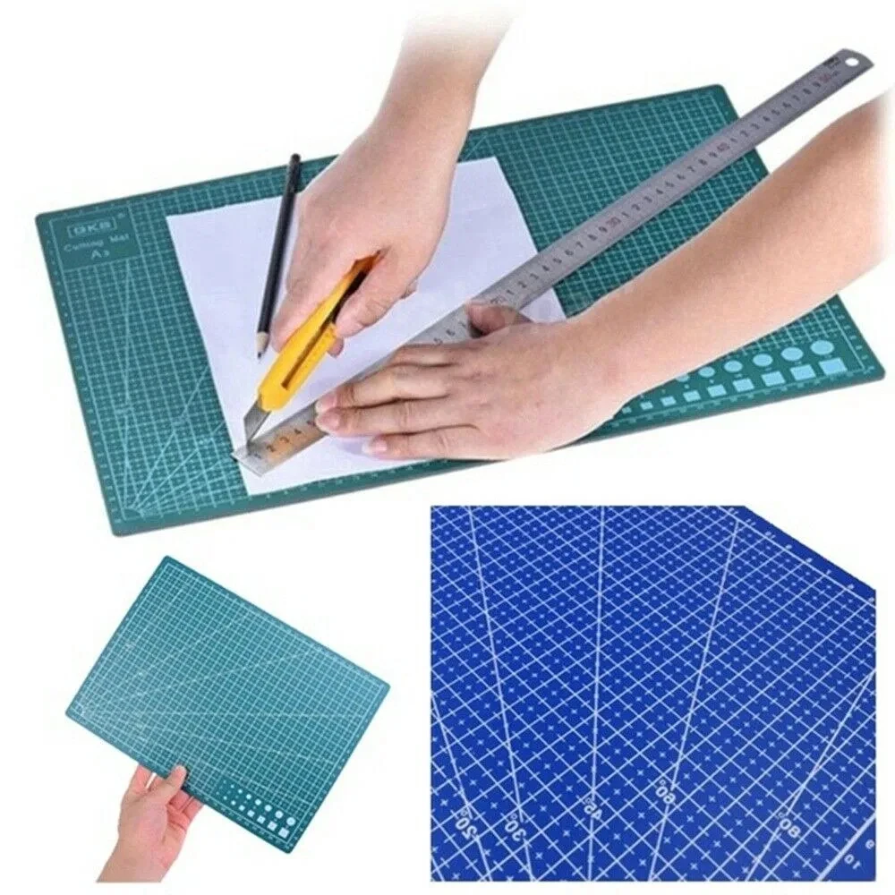 A3 PVC Cutting Mat Single Side Patchwork Cut Pad for Workbench Patchwork Sewing Manual DIY Knife Engraving Leather Cutting Board 1