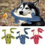 Pet Chew Toys Interactive Cartoon Animal Plush Alligator Shape Dog Sound Toy Gnawing Grinding Teeth Training Supplies 1