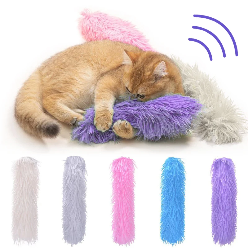 Plush Cat Chew Toy Catnip Self-hi Bite Toys Strip Pillow Teaser Toys for Cats Soft Interactive Cat Plaything Katten Speelgoed 1