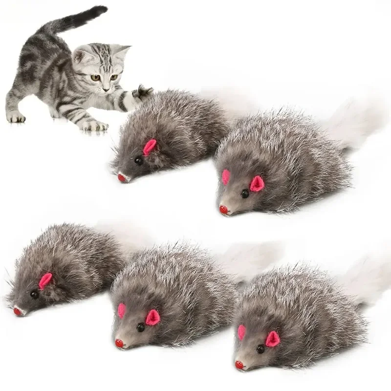 Plush mouse cat toy Soft Long-haired Tail Mice Mouse For Cats Funny Kitten Toy Pet Cats Training Game Cat Supplies 1