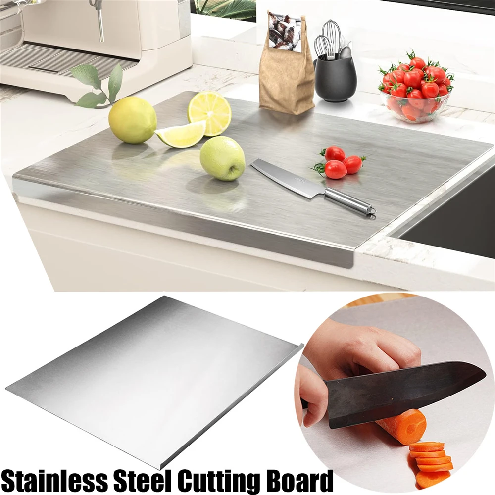 Stainless Steel Cutting Board 40*30cm Multifunctional Cut Vegetables and Meat Chopping Board Home Kitchen Rectangular Board 1