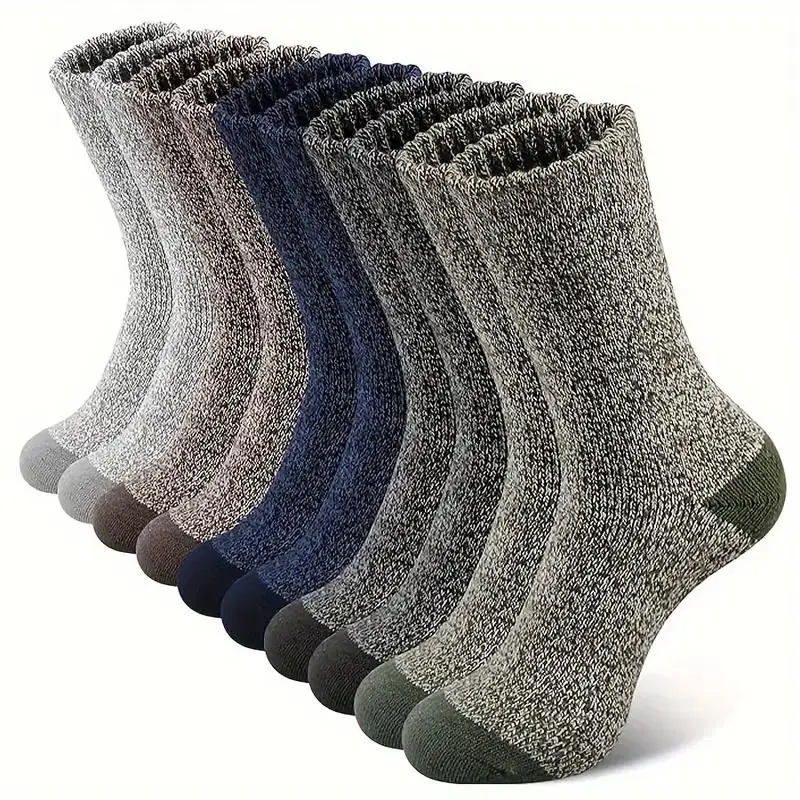 5 Pairs Merino Wool Socks For Men, Super Thick Hiking Socks Thermal Socks For Cold Weather 1